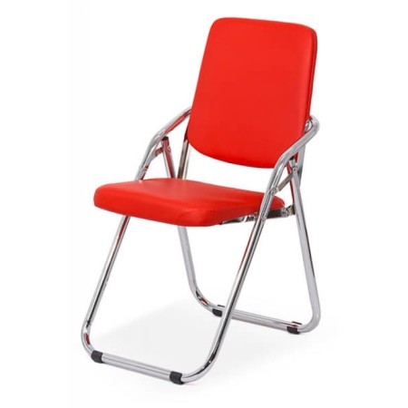 Scaune pliante cadru cromat pe culoarea Rosu Scaune pliante cadru cromat pe culoarea Rosu