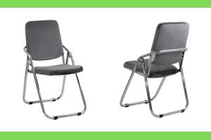 Scaune pliante pentru diverse evenimente din catifea gri