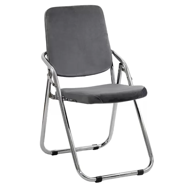 Scaune pliante din catifea HRC 609V gri