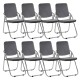Set 8 scaune pliante din catifea HRC 609V gri Set 8 scaune pliante din catifea HRC 609V gri