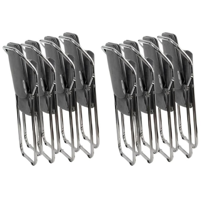 Set 8 scaune pliante din catifea HRC 609V gri Set 8 scaune pliante din catifea HRC 609V gri