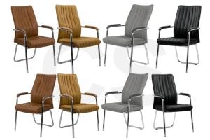 4 scaune pentru conferințe și săli de așteptare model 614