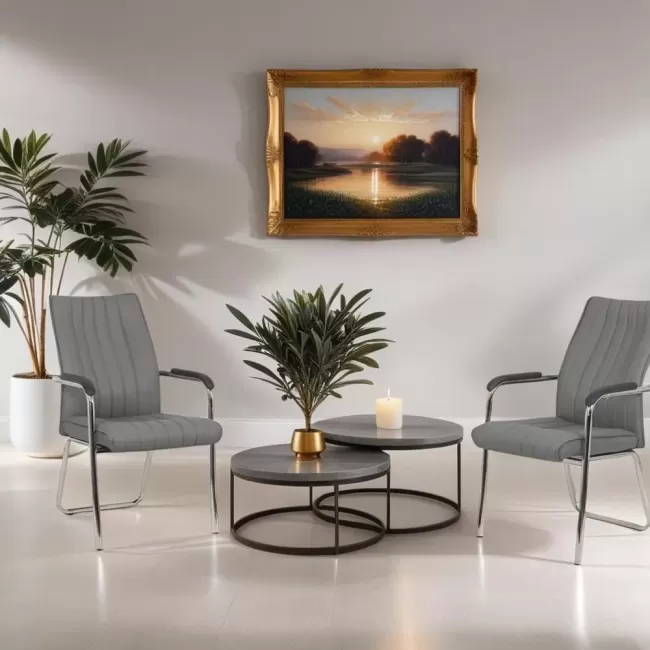 Scaune pentru conferințe și săli de așteptare HRC 614 Gri