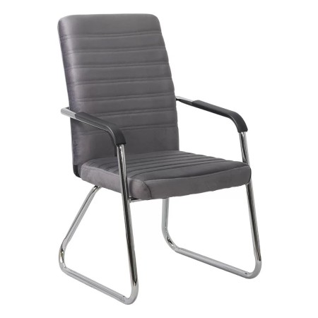 Scaune vizitatori din catifea și cadru cromat OFF 833V Gri Scaune vizitatori din catifea și cadru cromat OFF 833V Gri