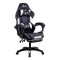 Scaun de gaming negru Office 295 din stofă cu spătar rabatabil