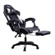 Scaun de gaming negru Office 295 din stofă cu spătar rabatabil