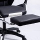 Scaun de gaming negru Office 295 din stofă cu spătar rabatabil
