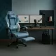 Scaun de gaming bleu Office 295 din stofă cu spătar rabatabil