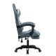 Scaun de gaming bleu Office 295 din stofă cu spătar rabatabil Scaun de gaming bleu Office 295 din stofă cu spătar rabatabil