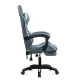 Scaun de gaming bleu Office 295 din stofă cu spătar rabatabil