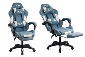 Scaune de gaming Office 295 din stofă cu spătar rabatabil