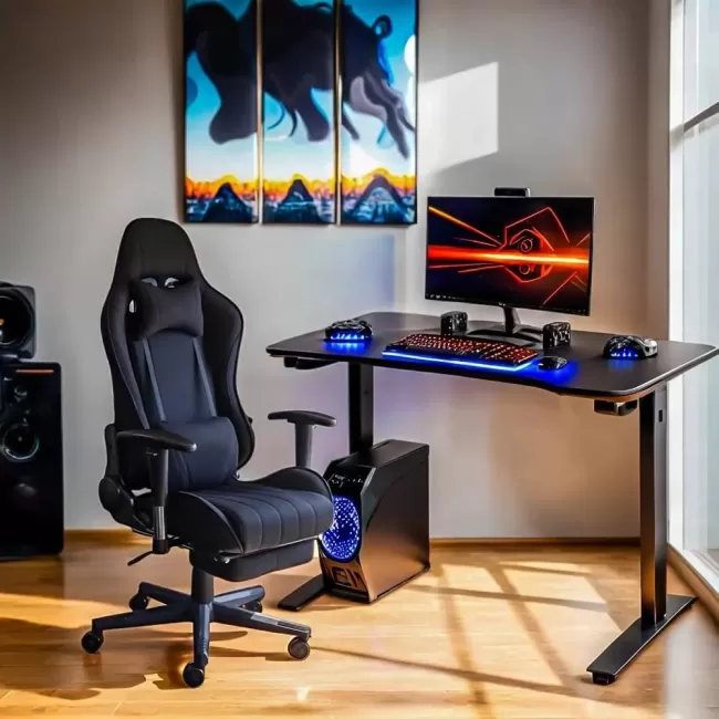 Scaun de gaming și birou OFF 296 negru