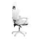 Scaun gaming cu iluminare RGB și suport pentru picioare OFF 298 alb