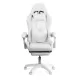 Scaun gaming cu iluminare RGB și suport pentru picioare OFF 298 alb