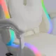 Scaun gaming cu iluminare RGB și suport pentru picioare OFF 298 Crem