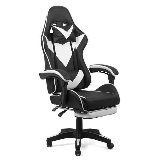 Scaun gaming alb/negru OFF 299