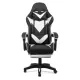 Scaun gaming alb/negru OFF 299