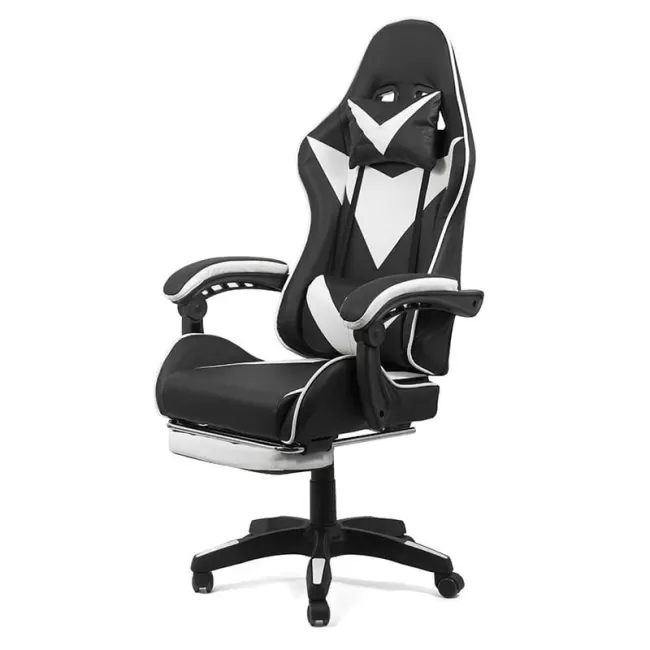 Scaun gaming alb/negru OFF 299