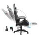 Scaun gaming alb/negru OFF 299