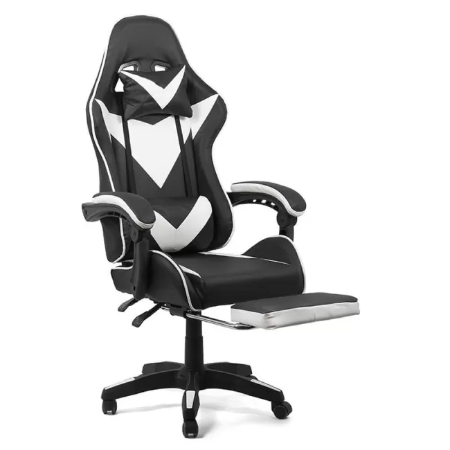 Scaun gaming alb/negru OFF 299