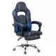 Scaun gaming cu suport de picioare OFF 302 albastru