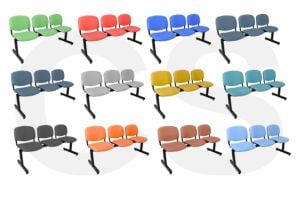 Bănci de așteptare 1123 – 3 locuri, rezistente și accesibile