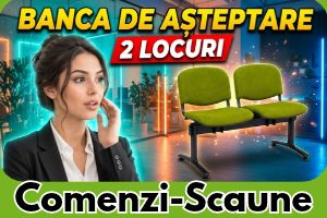 Video prezentare bănci de așteptare cu 2 locuri pentru interior tapițate cu stofă