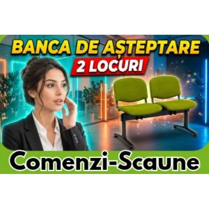 Video prezentare bănci de așteptare cu 2 locuri pentru interior tapițate cu stofă