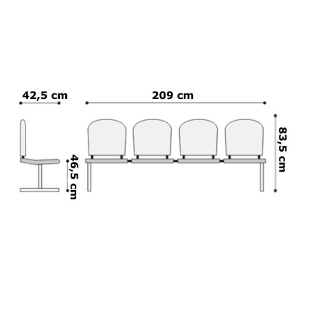 Banca de asteptare 4 lemn Banca de asteptare 4 lemn