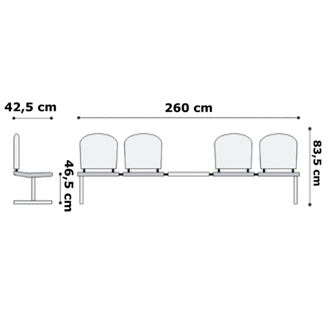 Banca de asteptare 5 plastic