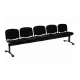 Bancă de așteptare 1125 cu 3 locuri, șezutul si spătarul din stofa, cadru negru.