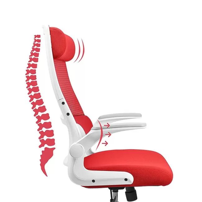 Scaune de birou Hera rotative material textil roșu