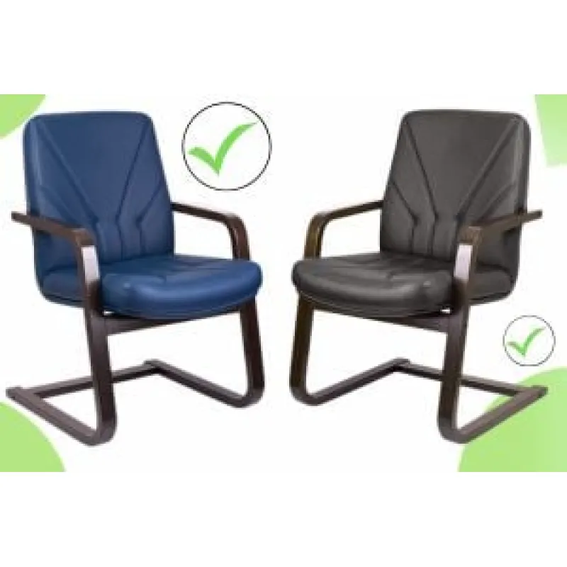 Scaune de conferință și vizitator 5950-S pe cadru din lemn wenge – fabricate în România