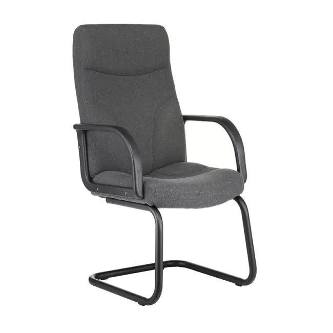 Scaune vizitator Riva S bază tip sanie pe gri