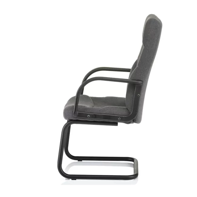 Scaune vizitator Riva S bază tip sanie pe gri