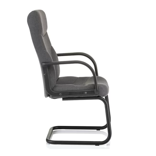 Scaune vizitator Riva S bază tip sanie pe gri