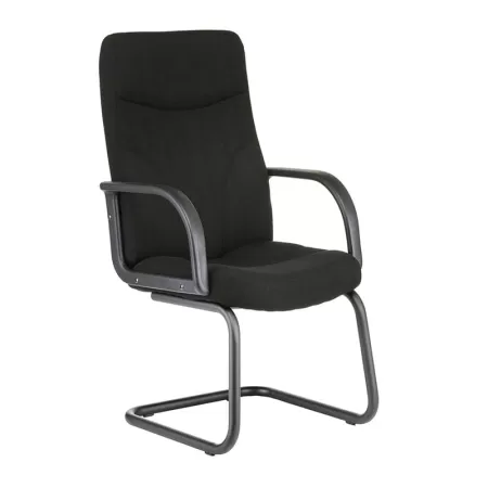 Scaune vizitator Riva S bază tip sanie pe negru