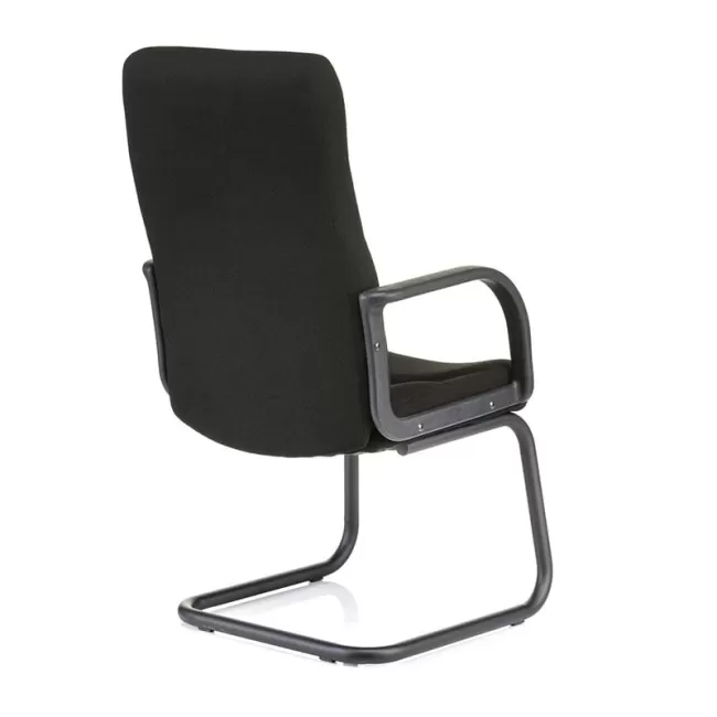 Scaune vizitator Riva S bază tip sanie pe negru