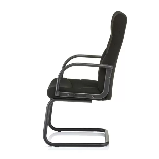 Scaune vizitator Riva S bază tip sanie pe negru