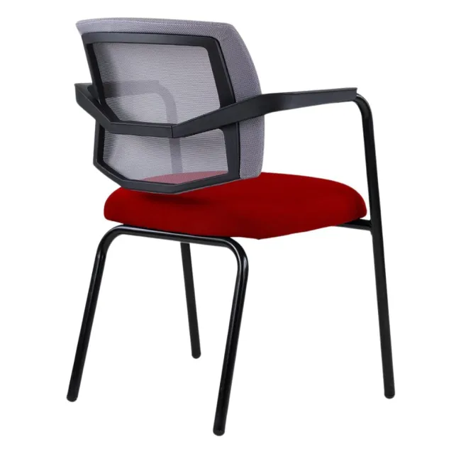 Scaun Lapel Visitor conferință, spătar mesh, suprapozabil cu brațe