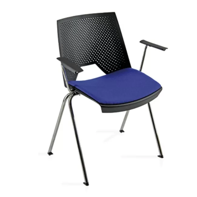 Scaune conferință Strike 2131 cu brațe și șezut tapițat