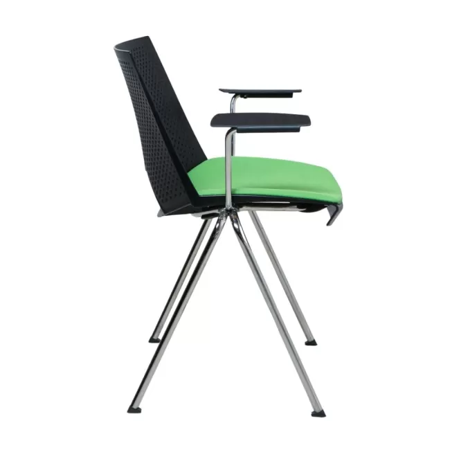 Scaune conferință Strike 2131 cu brațe și șezut tapițat