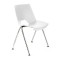 Scaune conferință Strike 2131 metal cromat+plastic alb