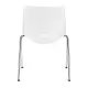 Scaune conferință Strike 2131 metal cromat+plastic alb