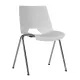 Scaune conferință Strike 2131 metal cromat+plastic alb