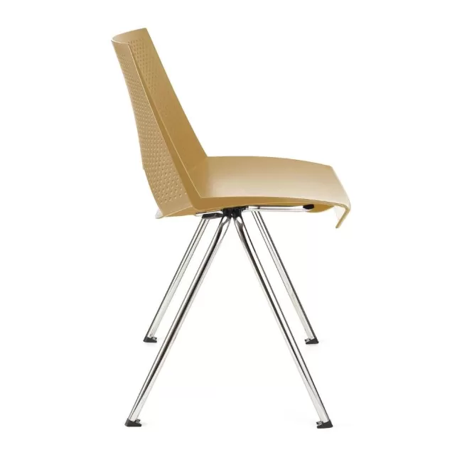 Scaune conferință Strike 2131 metal cromat+plastic bej