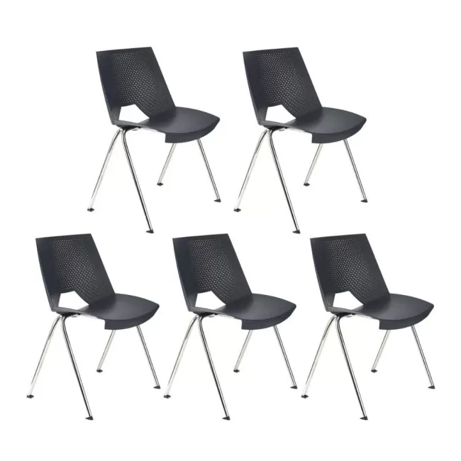 Scaune conferință Strike 2131 metal cromat+plastic gri