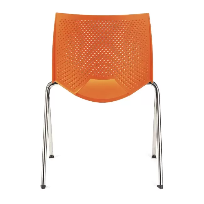 Scaune conferință Strike 2131 metal cromat+plastic portocaliu