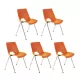 Scaune conferință Strike 2131 metal cromat+plastic portocaliu