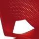 Scaune conferință Strike 2131 metal cromat+plastic roșu